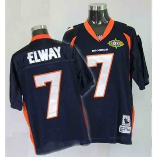 Denver Broncos 7 John Elway Throwback blue